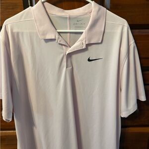 Nike Men's Light Pink Polo Shirt